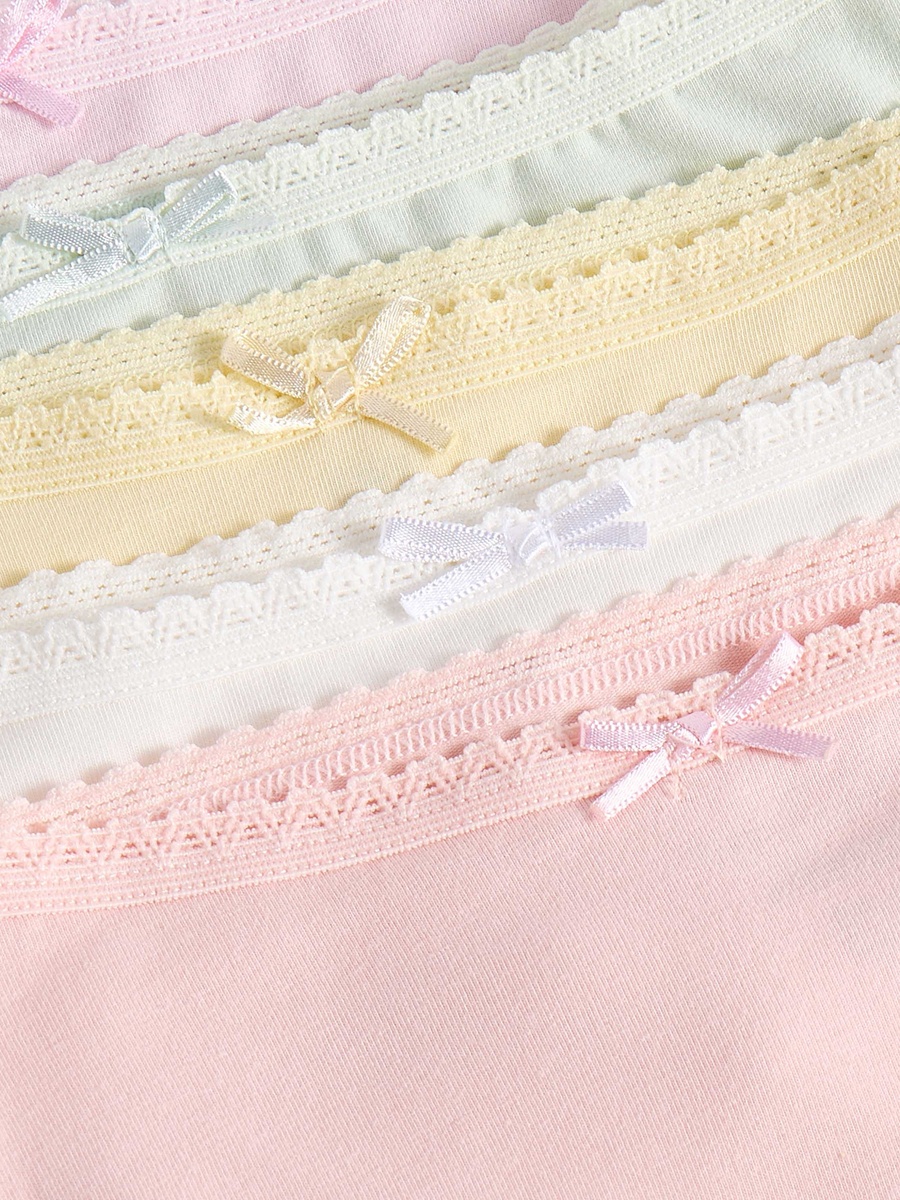 Solid Briefs with Elasticated Waistband - Set of 5