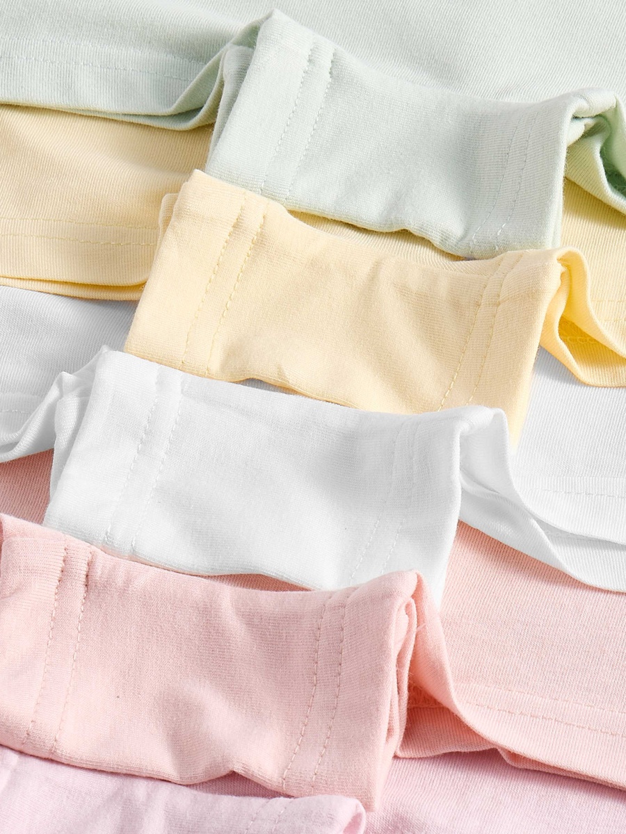 Solid Briefs with Elasticated Waistband - Set of 5