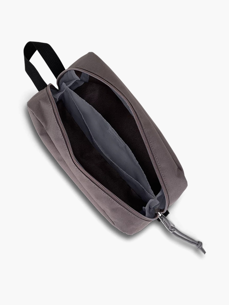 Logo Applique Pencil Pouch with Zip Closure