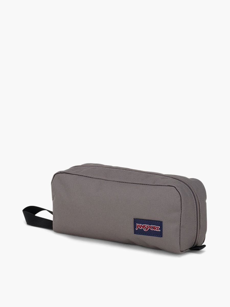 Logo Applique Pencil Pouch with Zip Closure
