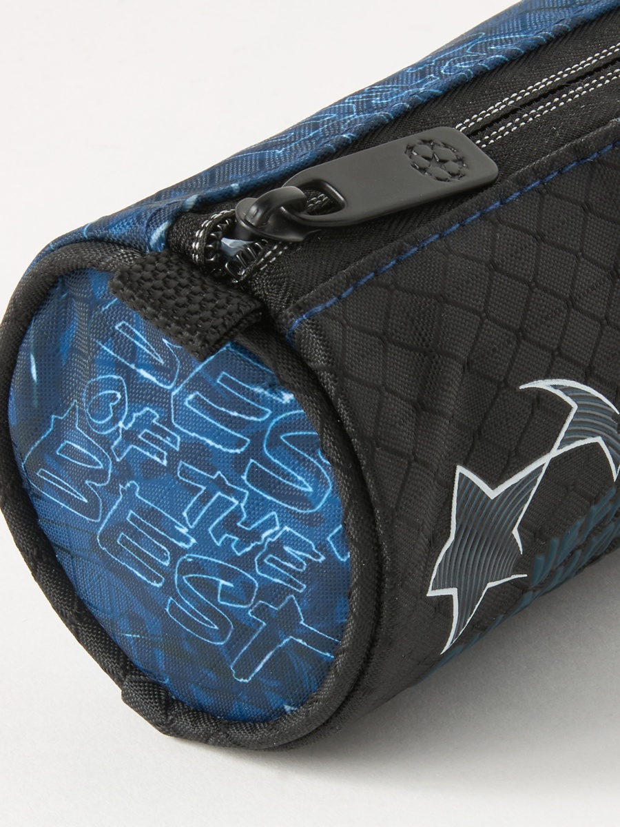 Football Print Pencil Pouch with Zip Closure