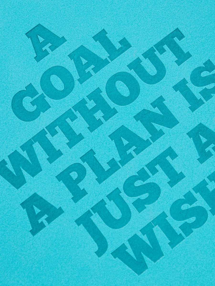 Slogan Embossed 80-Sheet A5 Journal