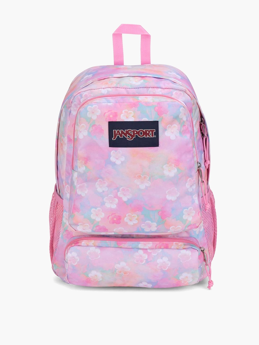 Floral Print Backpack with Adjustable Straps and Zip Closure -  76.2X38X33 cm