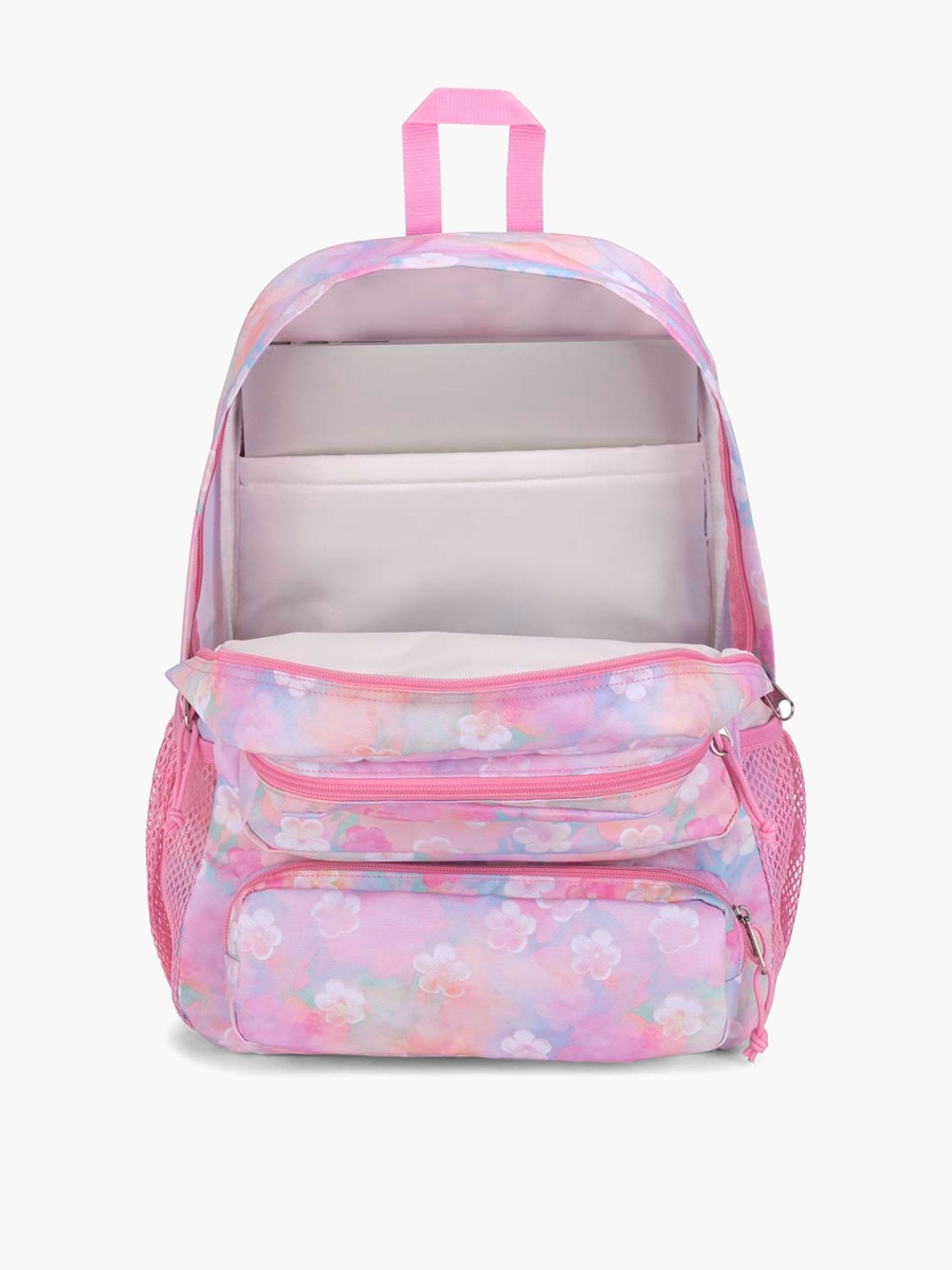 Floral Print Backpack with Adjustable Straps and Zip Closure -  76.2X38X33 cm