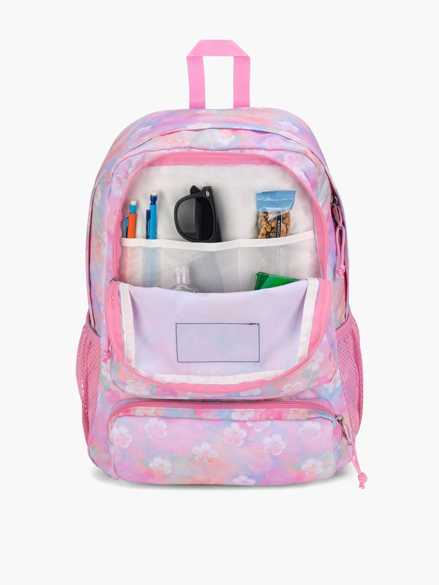 Floral Print Backpack with Adjustable Straps and Zip Closure -  76.2X38X33 cm