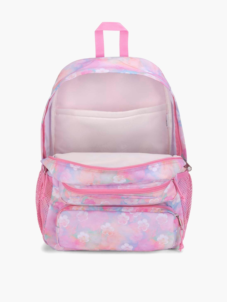 Floral Print Backpack with Adjustable Straps and Zip Closure -  76.2X38X33 cm
