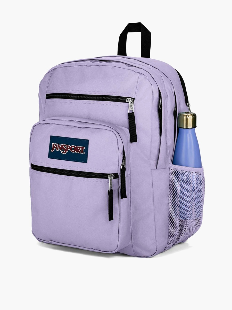 Logo Applique Backpack with Adjustable Strap and Zip Closure - 53X41X33 cm