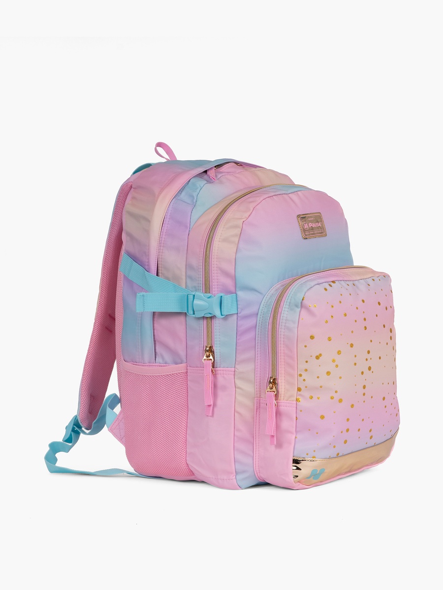 18-Inch Ombre Backpack with Adjustable Straps and Zip Closure - 27X13X44 cm