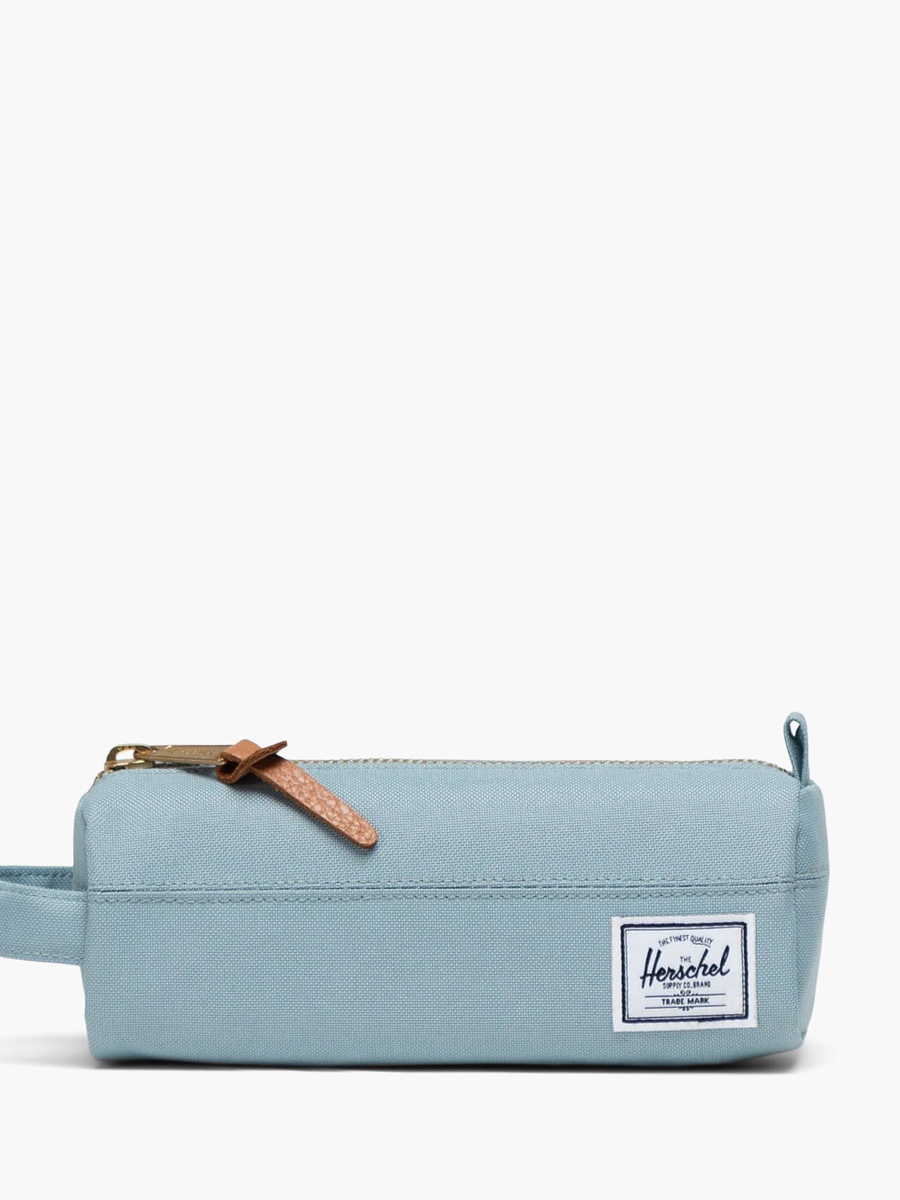 Solid Pencil Pouch with Handle and Zip Closure