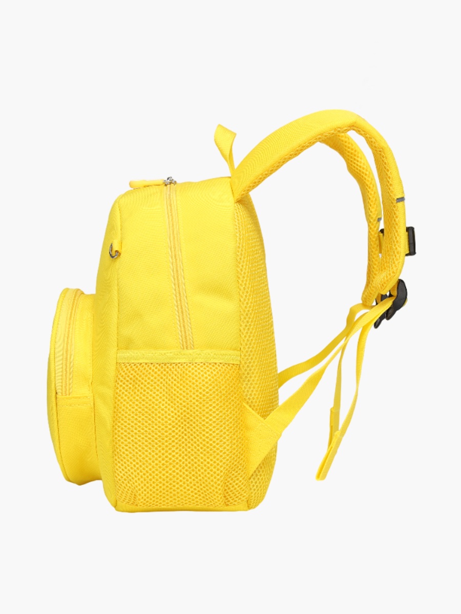 Logo Print Backpack with Adjustable Straps and Zip Closure - 12X8X30 cm