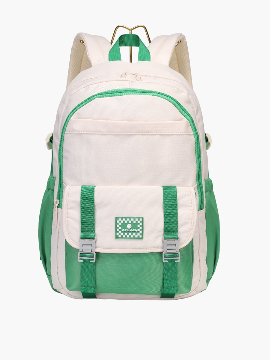 Colourblock Backpack with Adjustable Straps - 28X10X47 cm