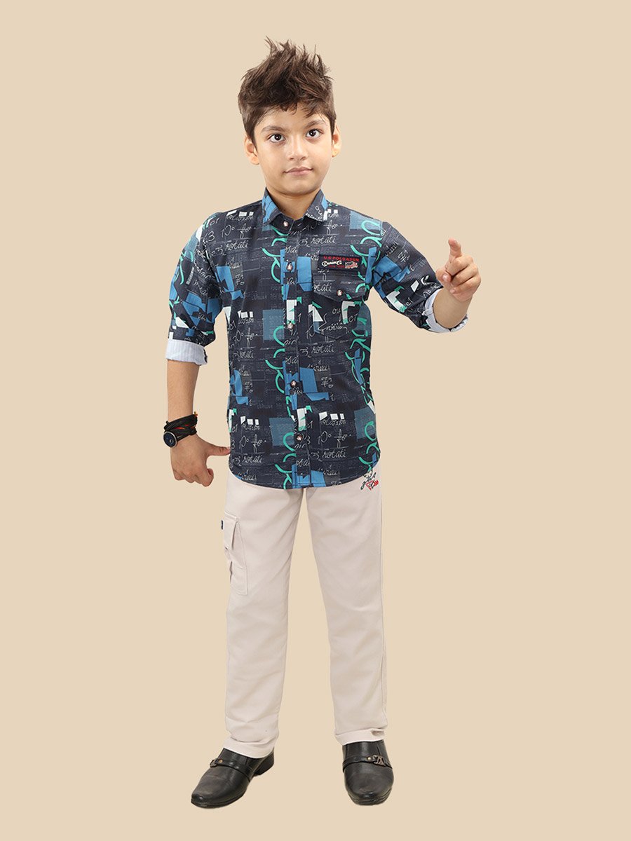Printed Buttoned Shirt and Pant Set