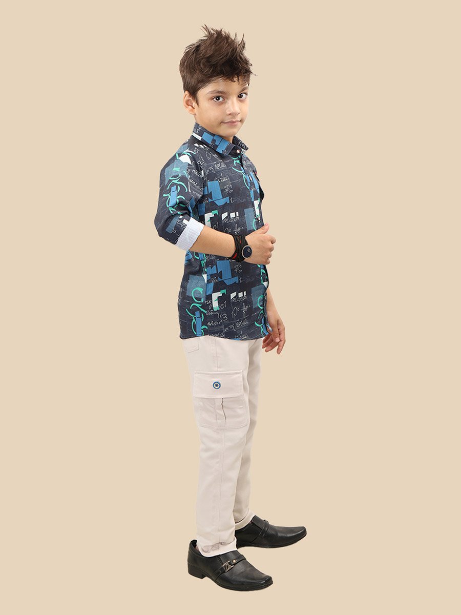 Printed Buttoned Shirt and Pant Set