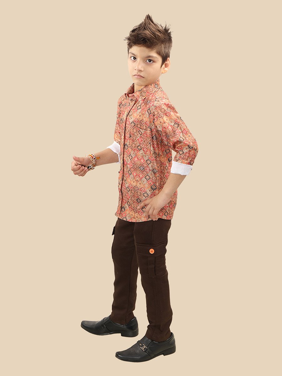 Printed Buttoned Shirt and Pant Set