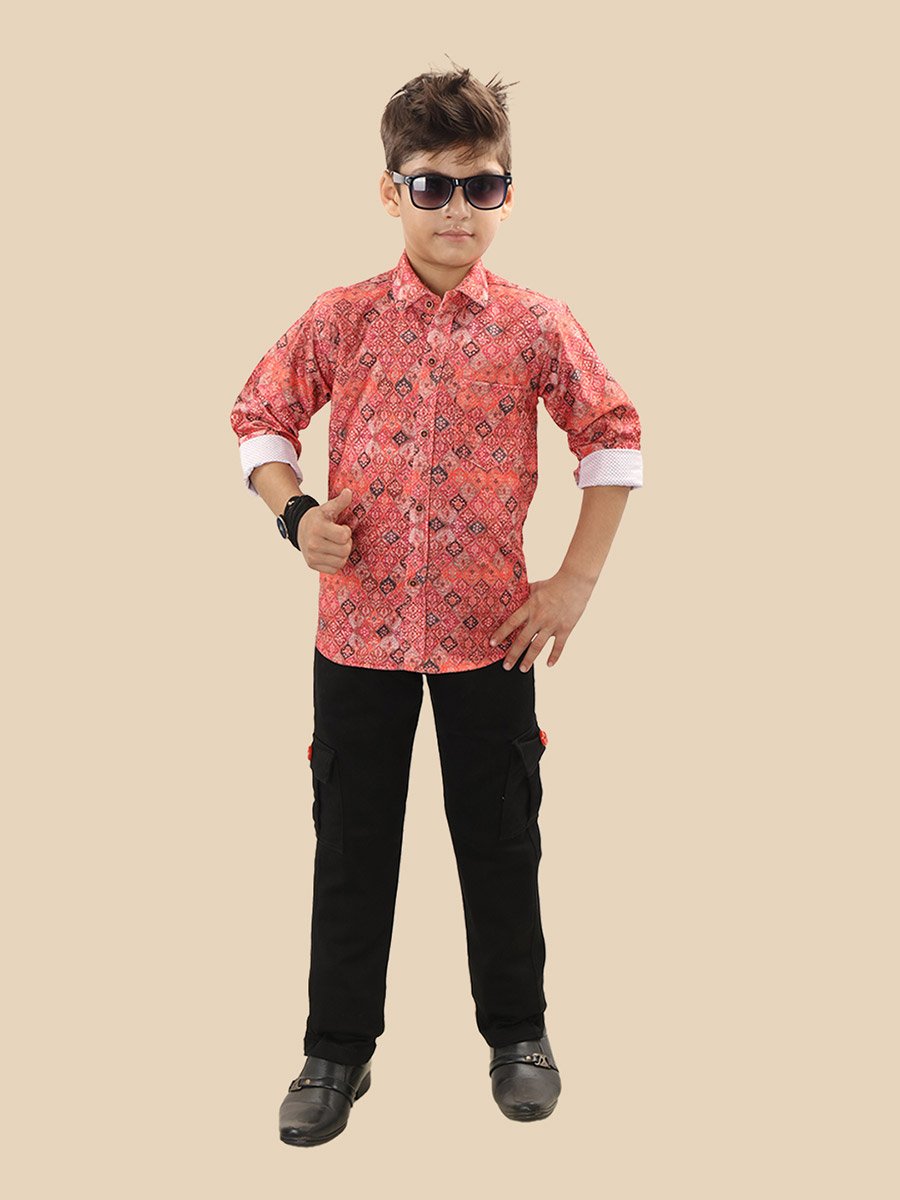 Printed Buttoned Shirt and Pant Set