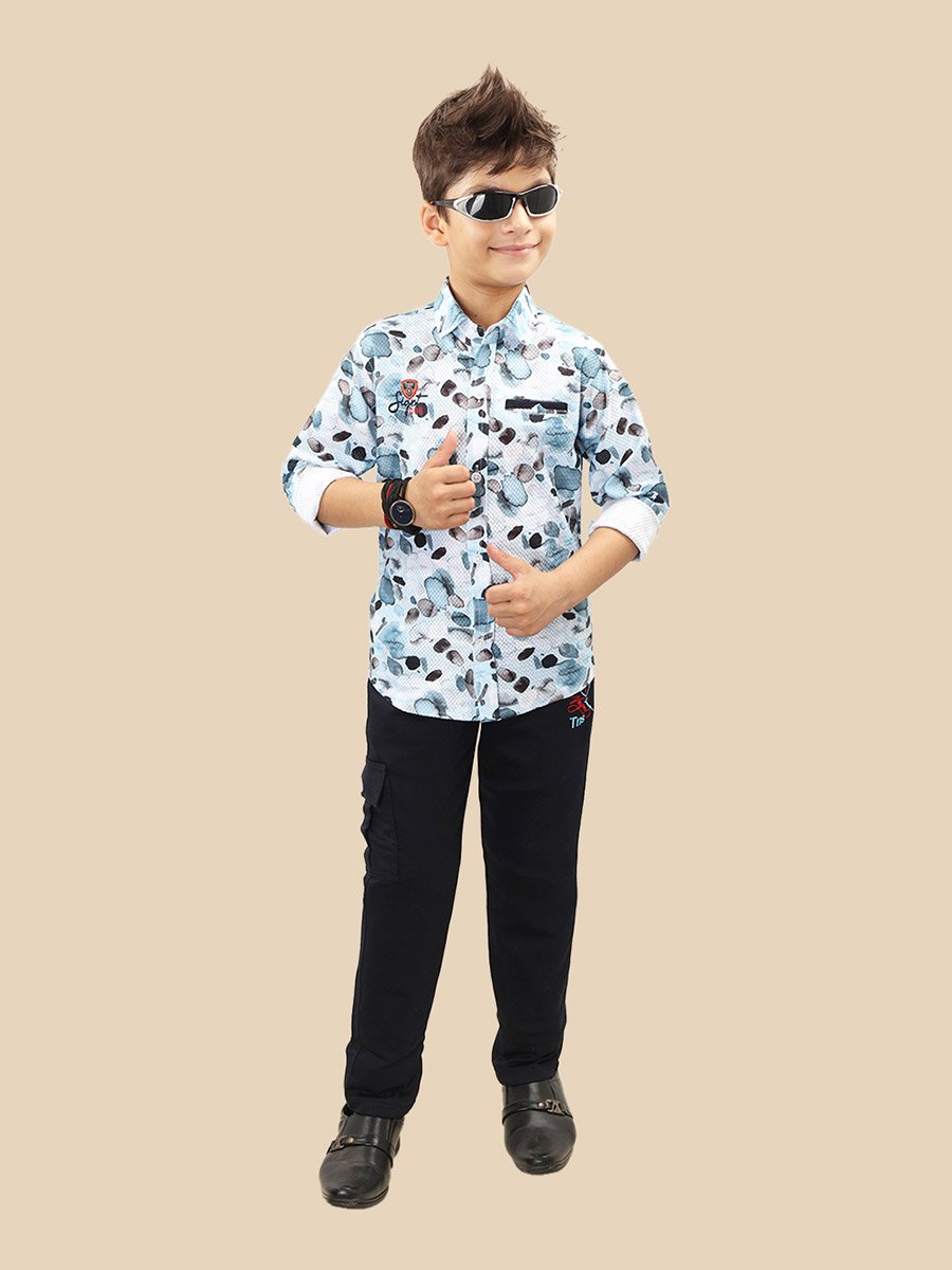 Printed Buttoned Shirt and Pant Set