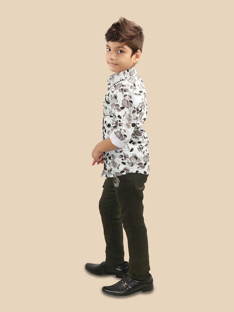 Printed Buttoned Shirt and Pant Set