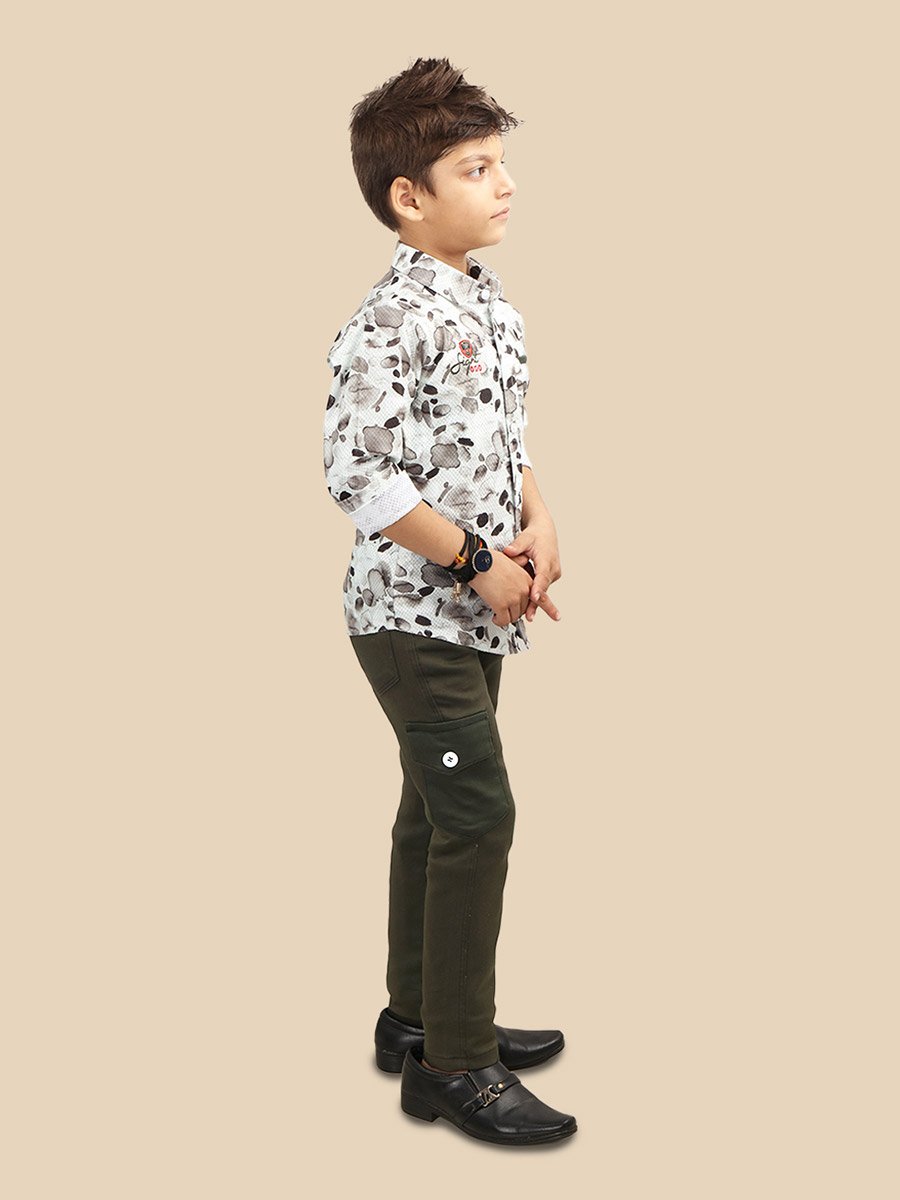 Printed Buttoned Shirt and Pant Set