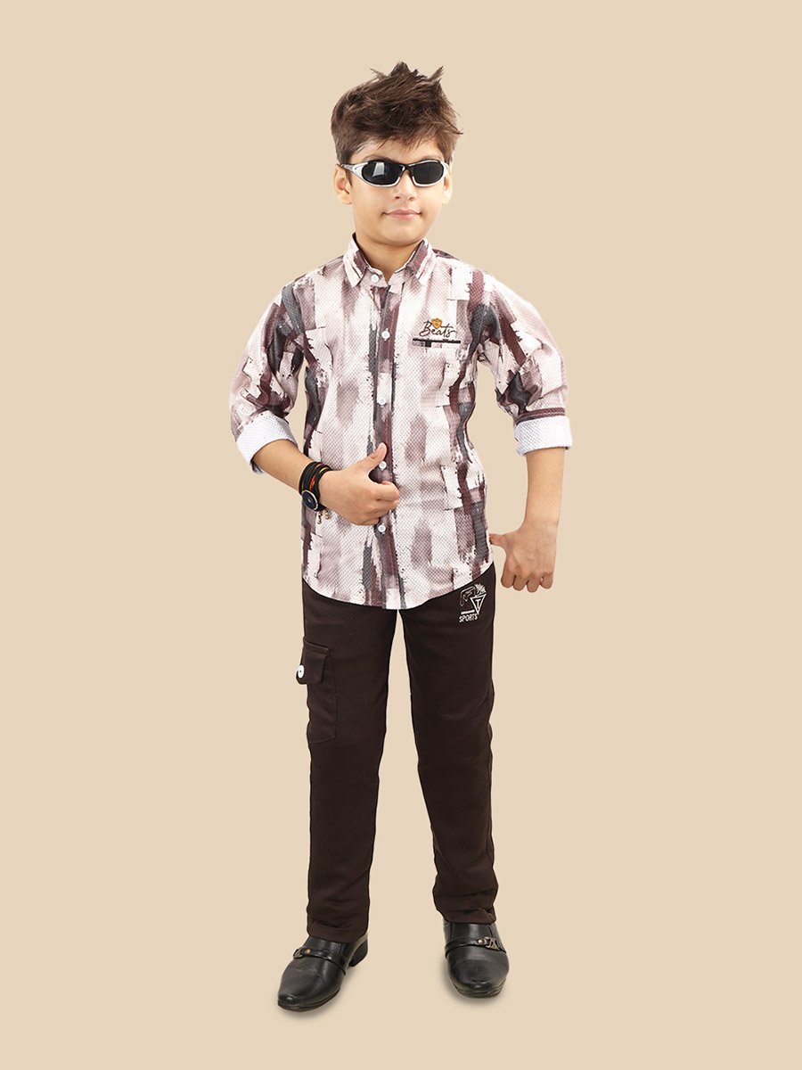 Printed Buttoned Shirt and Pant Set