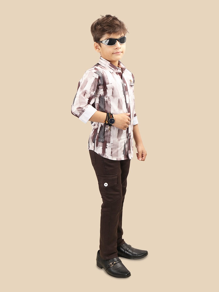 Printed Buttoned Shirt and Pant Set