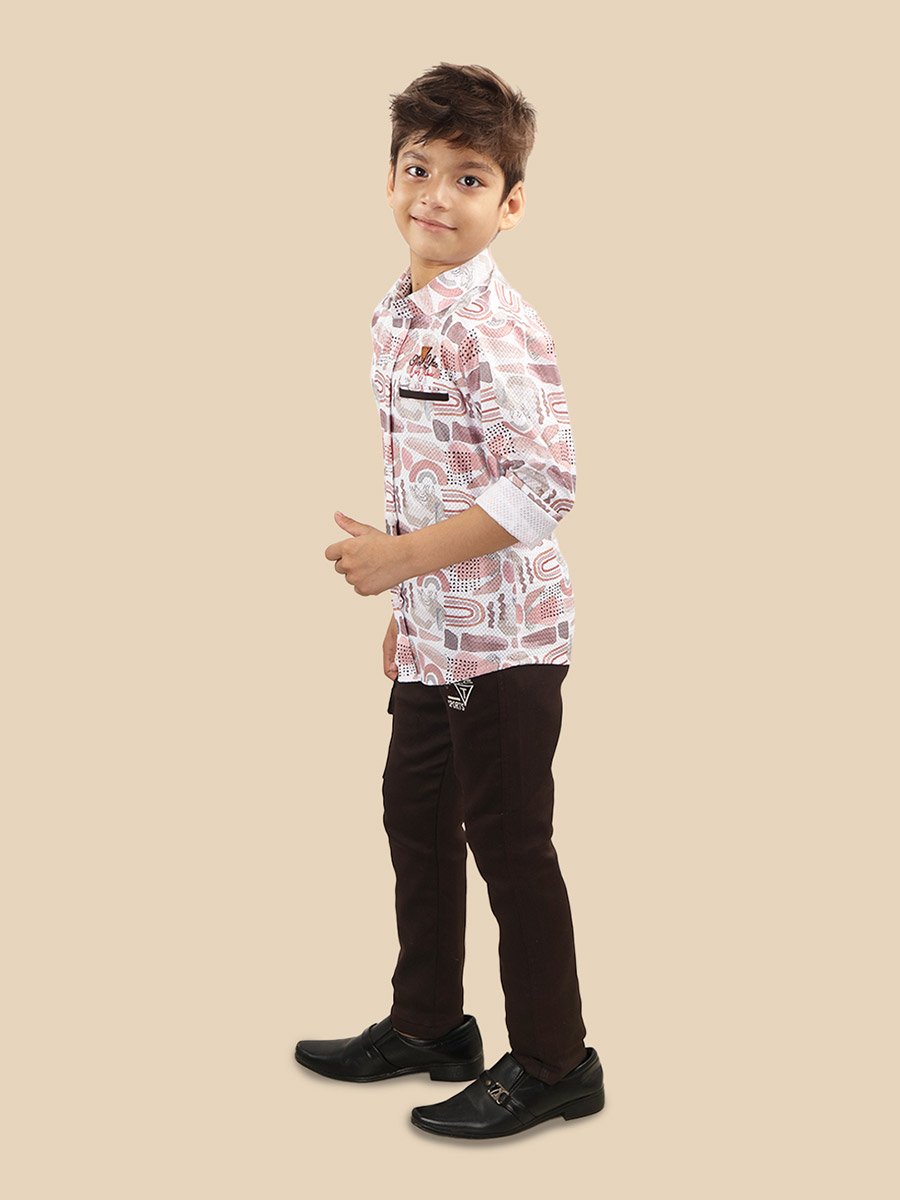 Printed Buttoned Shirt and Pant Set