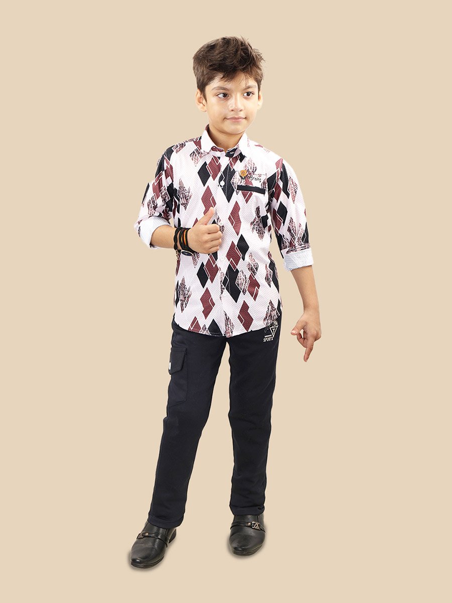 Printed Buttoned Shirt and Pant Set