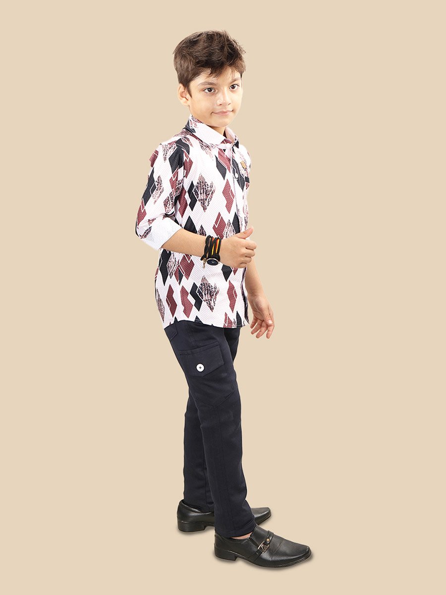 Printed Buttoned Shirt and Pant Set