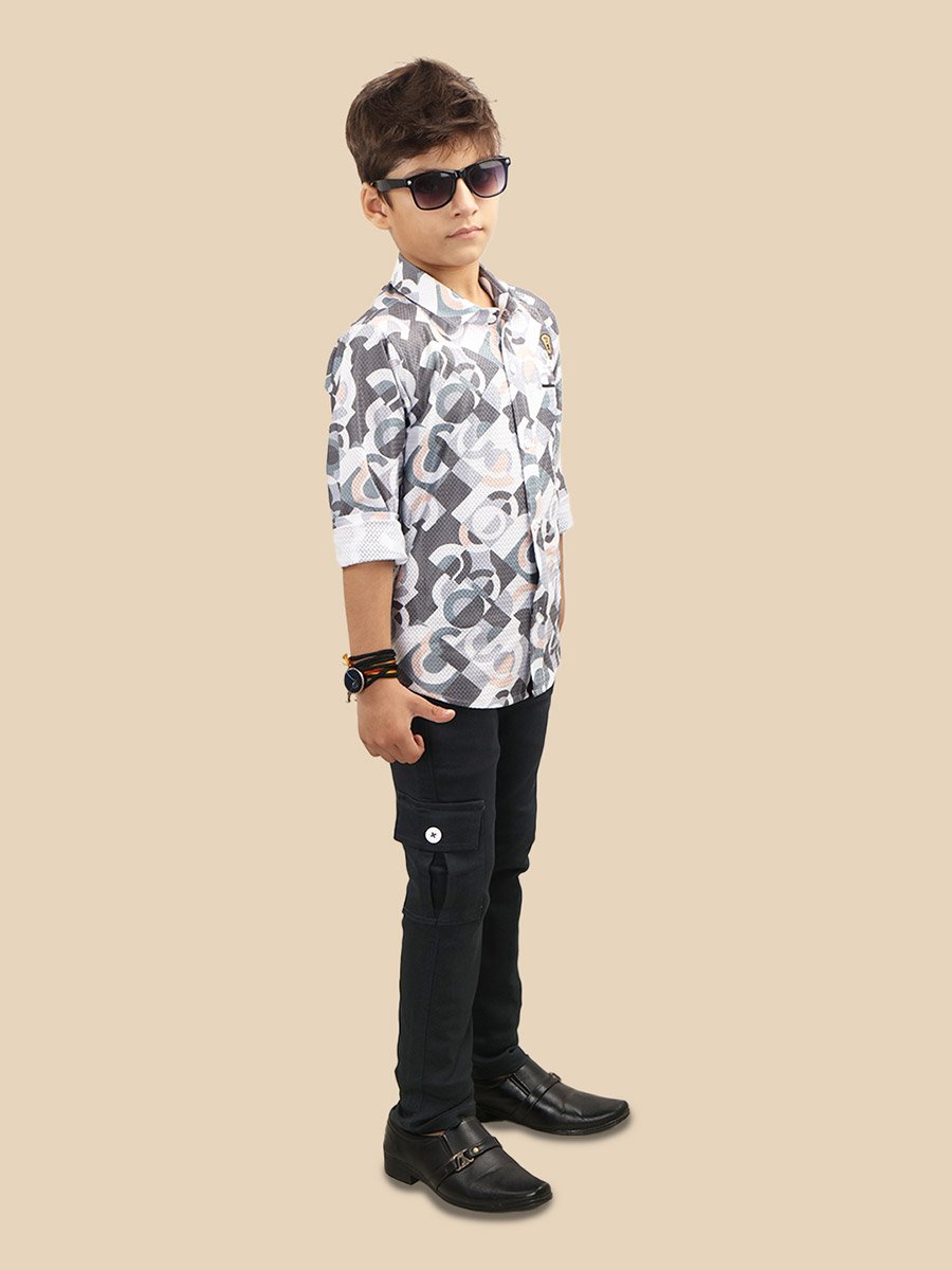 Printed Buttoned Shirt and Pant Set