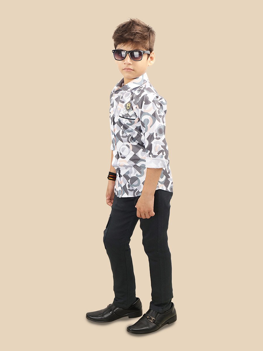 Printed Buttoned Shirt and Pant Set