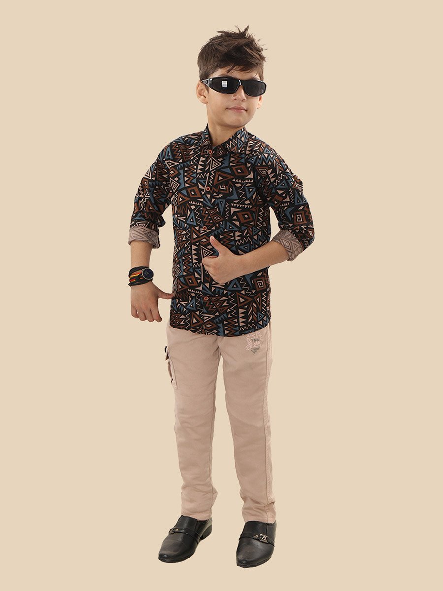 Printed Buttoned Shirt and Pant Set
