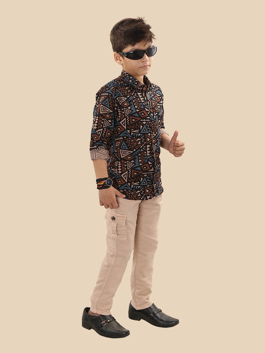 Printed Buttoned Shirt and Pant Set