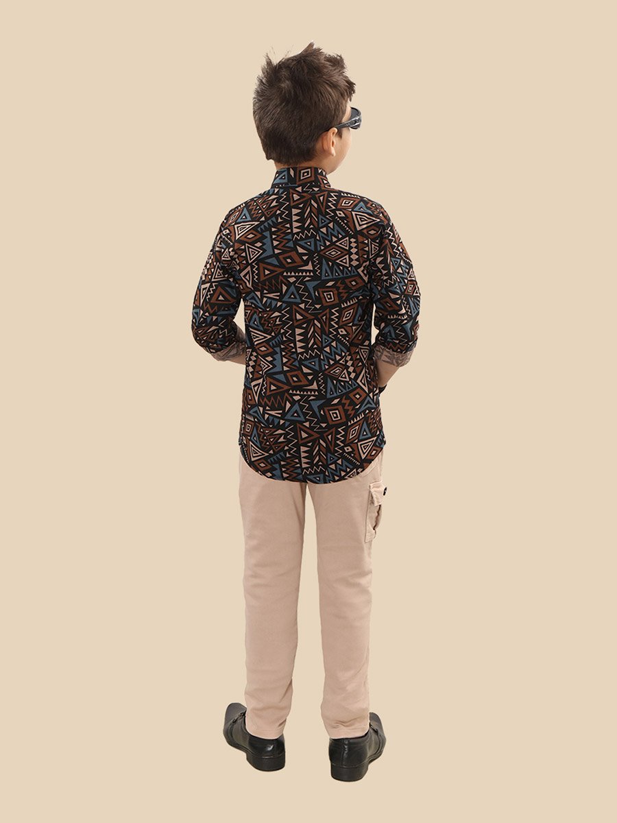 Printed Buttoned Shirt and Pant Set