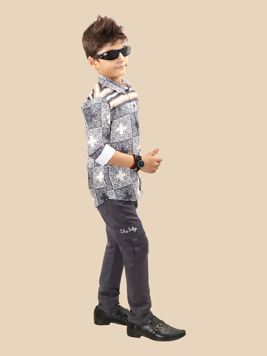 Printed Buttoned Shirt and Pant Set