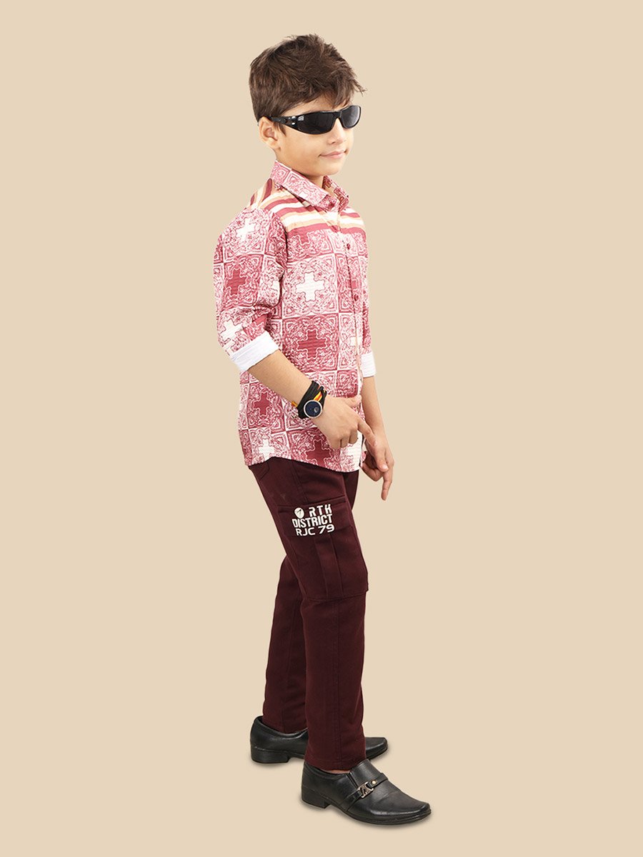 Printed Buttoned Shirt and Pant Set