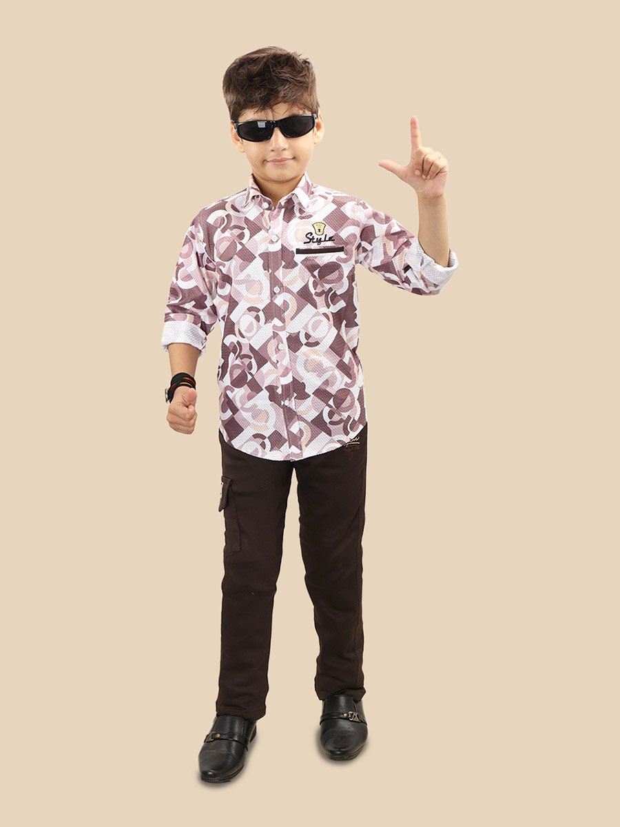 Printed Buttoned Shirt and Pant Set