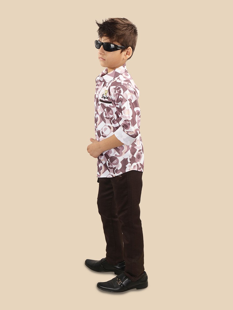 Printed Buttoned Shirt and Pant Set