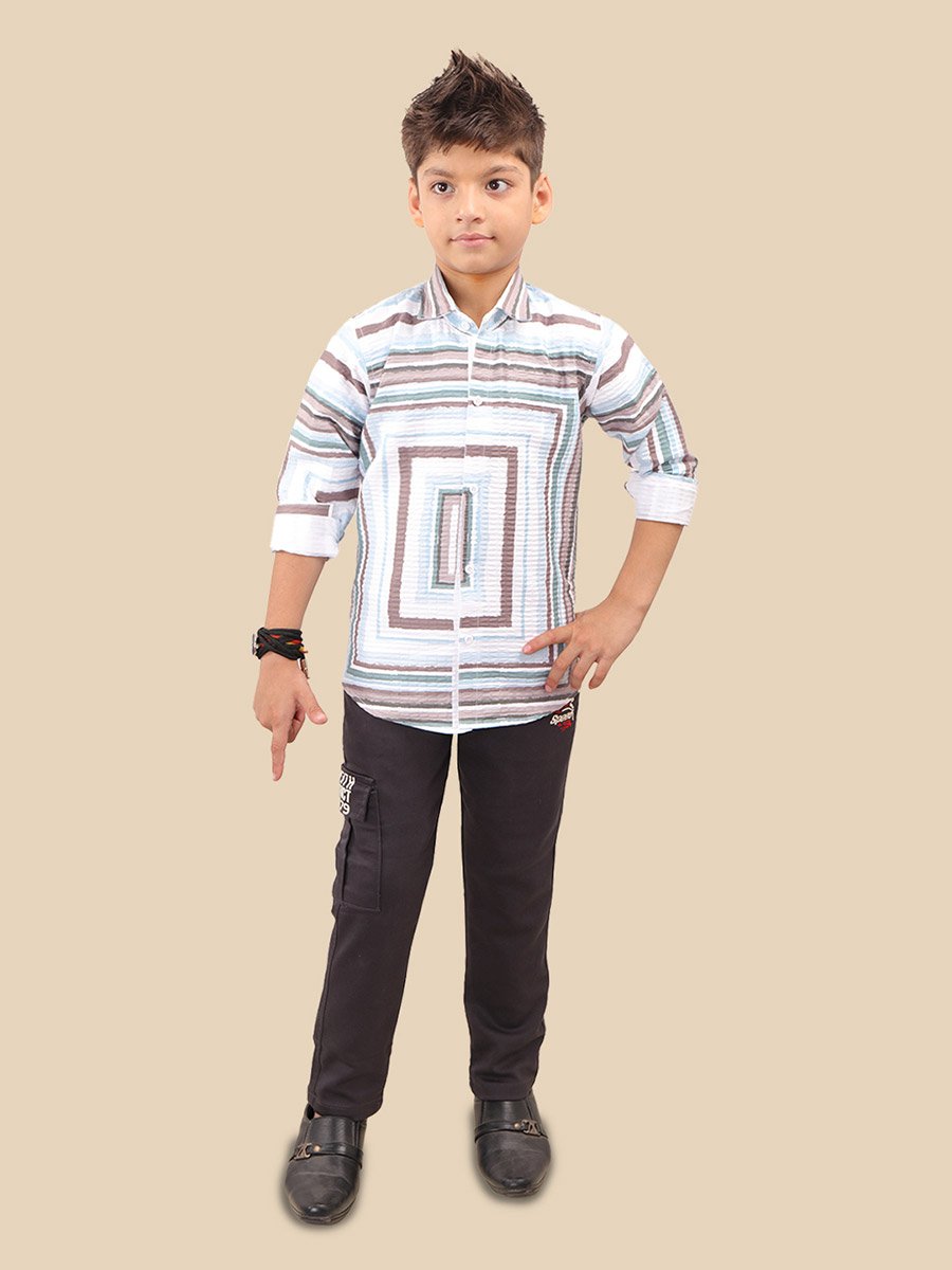 Printed Long Sleeve Shirt and Pants Set