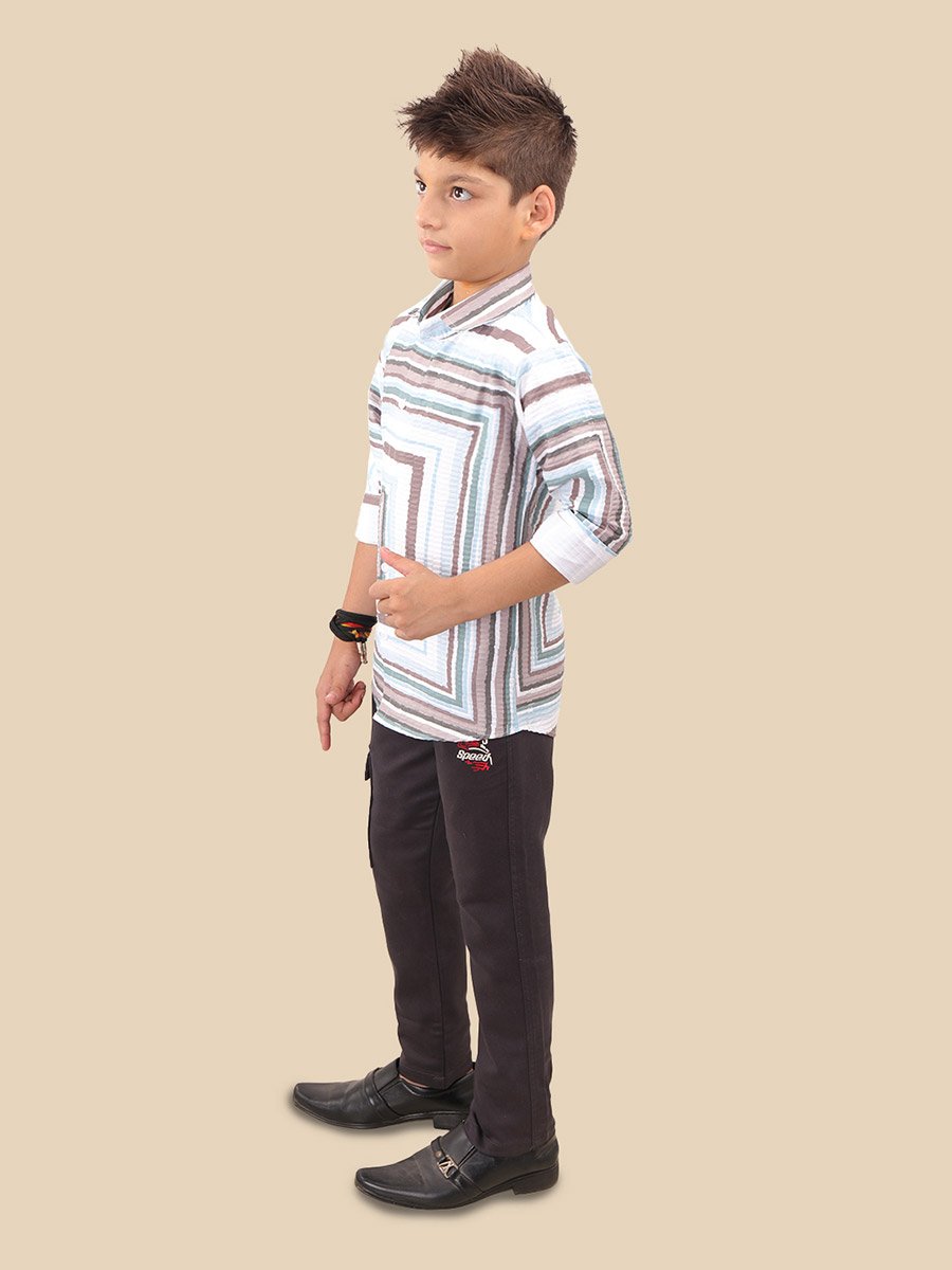Printed Long Sleeve Shirt and Pants Set