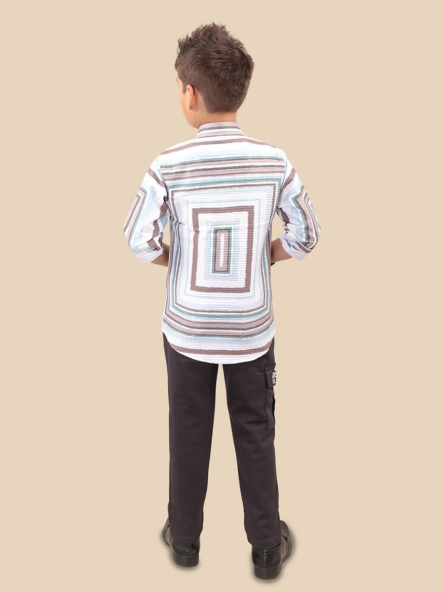 Printed Long Sleeve Shirt and Pants Set