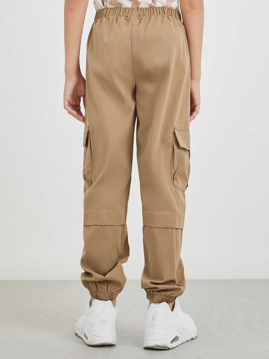 Regular Fit Cargo Pants with Drawstring