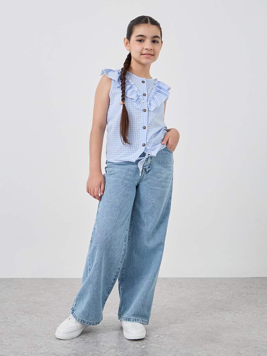 Wide Leg Jeans with Pockets