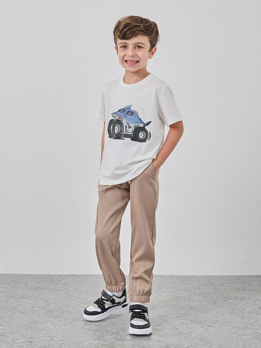 Solid Mid Rise Joggers with Drawstring