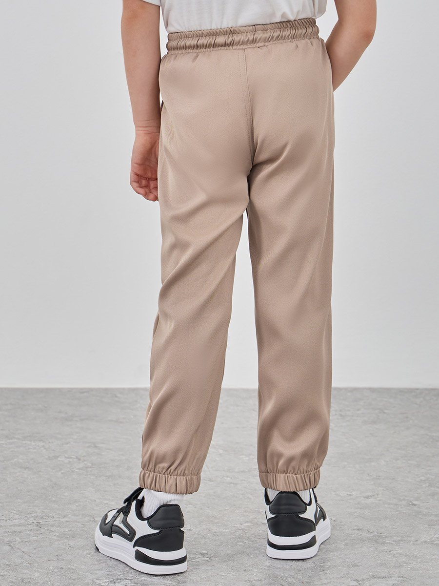 Solid Mid Rise Joggers with Drawstring