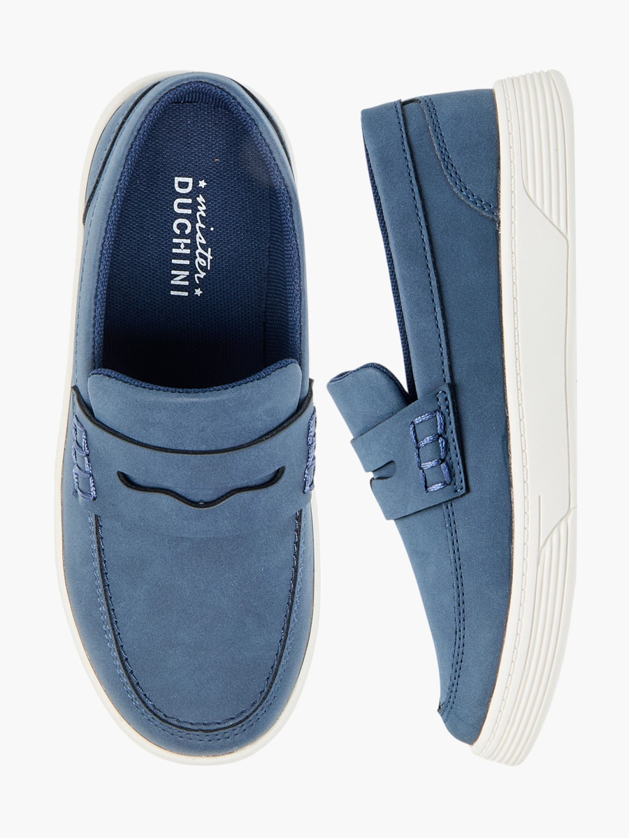 Solid Slip-On Loafers with Cutout Detail