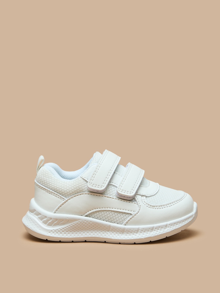 Mesh Detailed Sneakers with Hook and Loop Closure