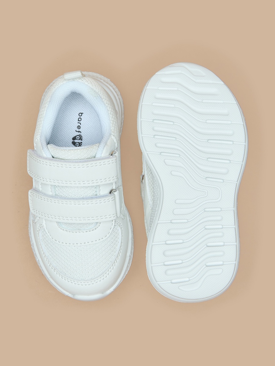 Mesh Detailed Sneakers with Hook and Loop Closure
