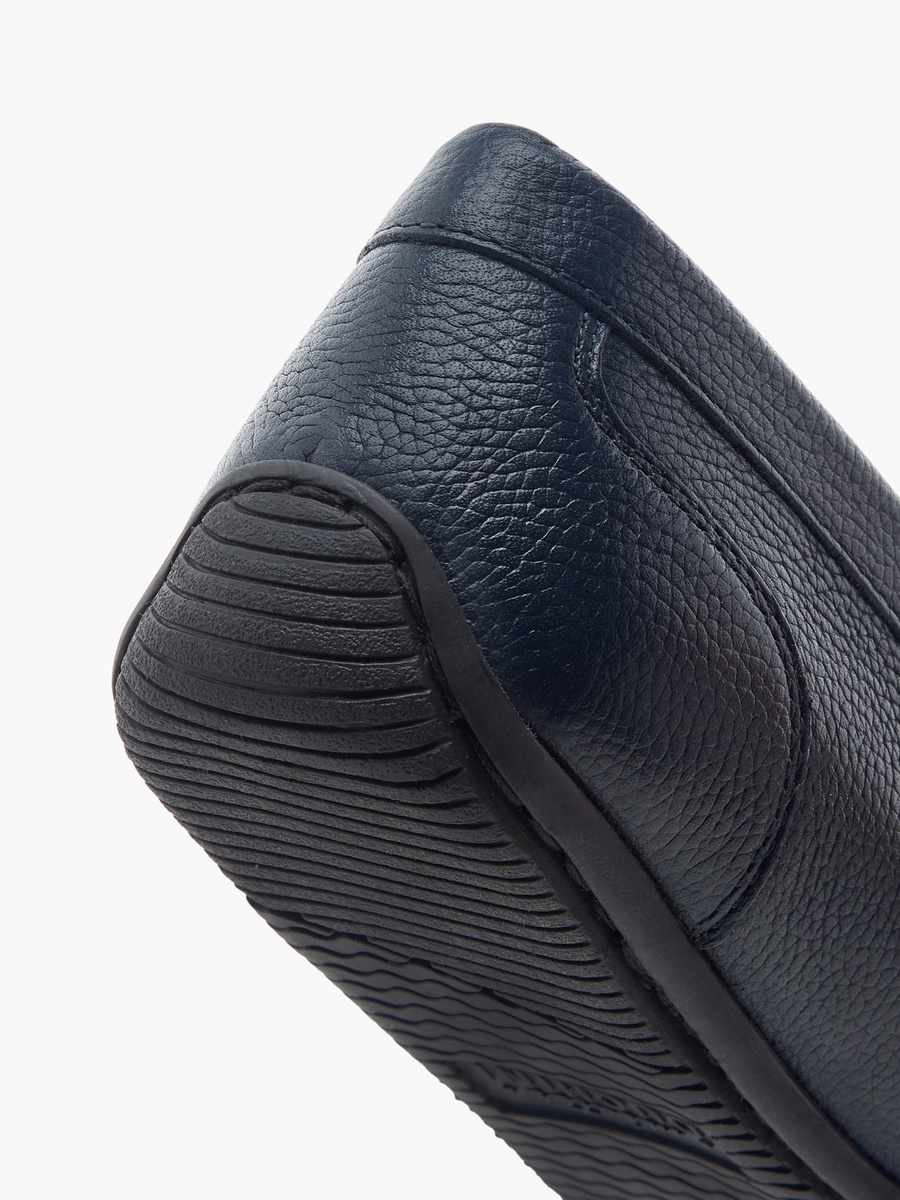 Textured Slip-On Moccasins with Metal Accent