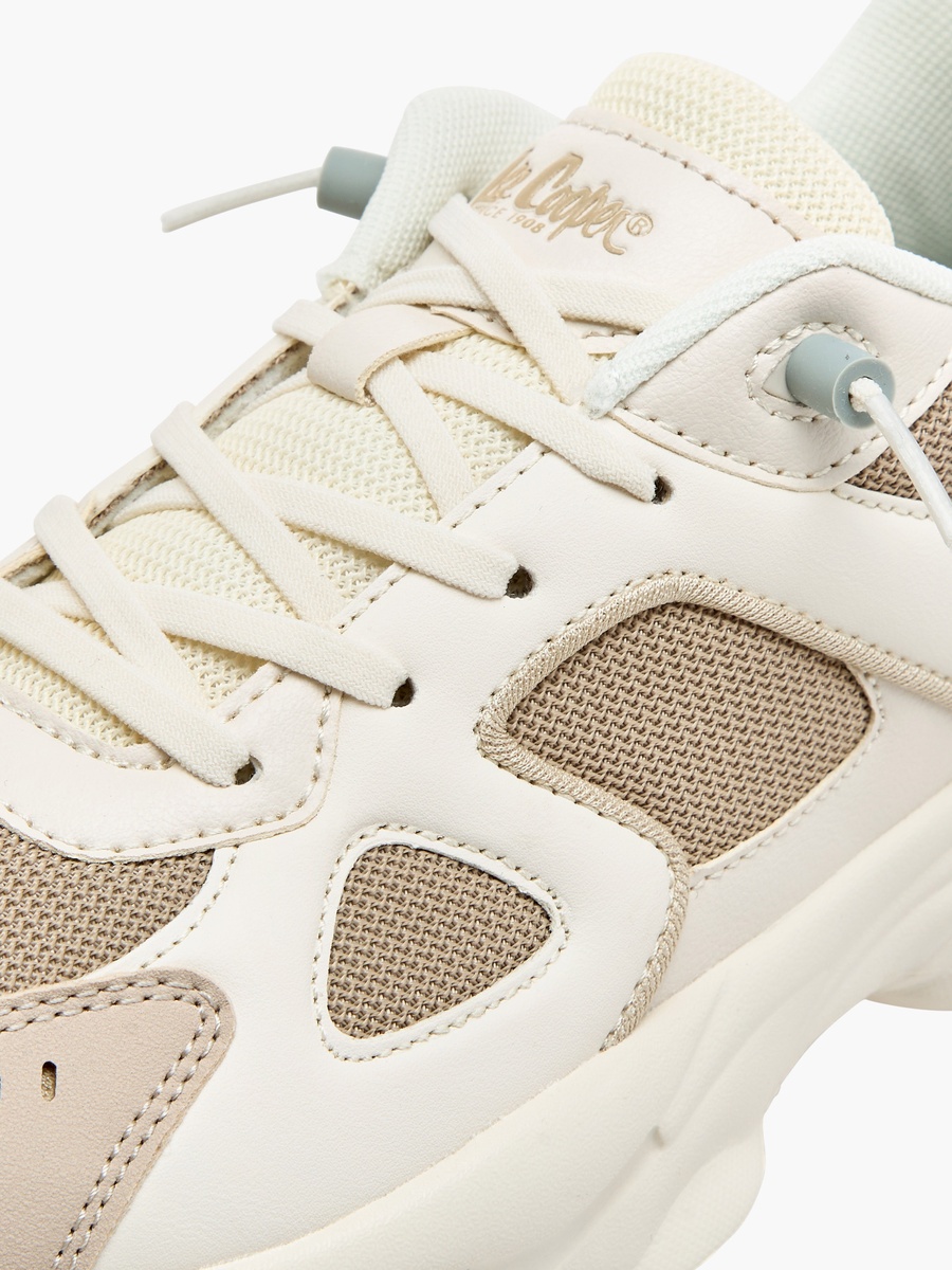 Panelled Sneakers with Lace-Up Closure