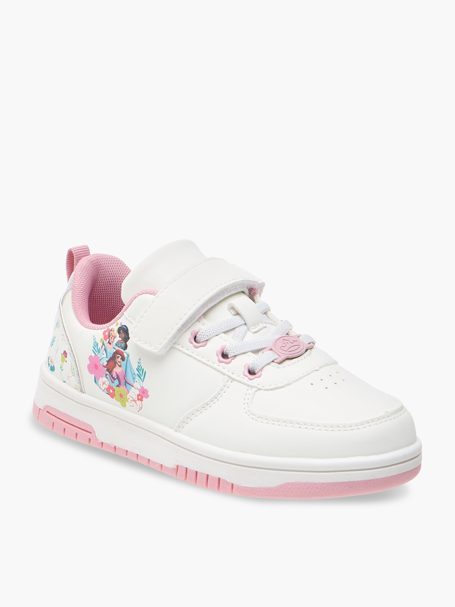 Princess Print Sneakers with Hook and Loop Closure