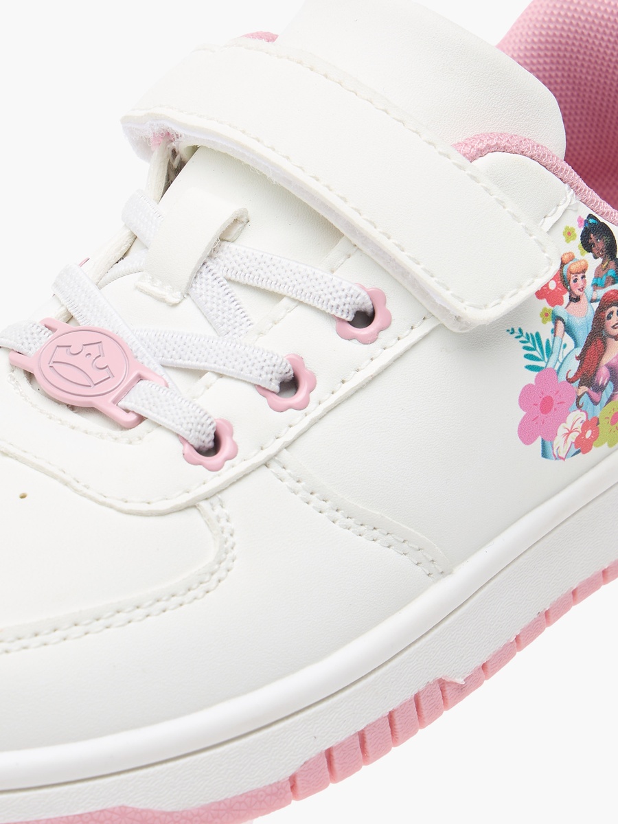 Princess Print Sneakers with Hook and Loop Closure
